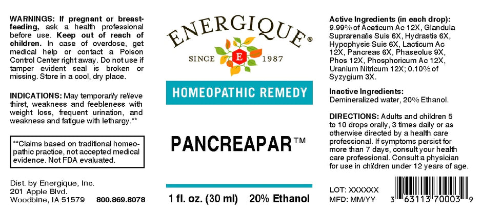 Pancreapar 1 oz (EQ)