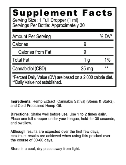 CBD Hemp Oil (FF)