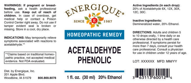 Acetaldehyde Phenolic 1 oz (EQ)