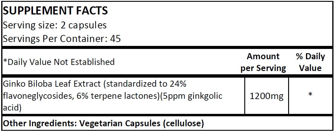 Ginkgo Biloba (NS)